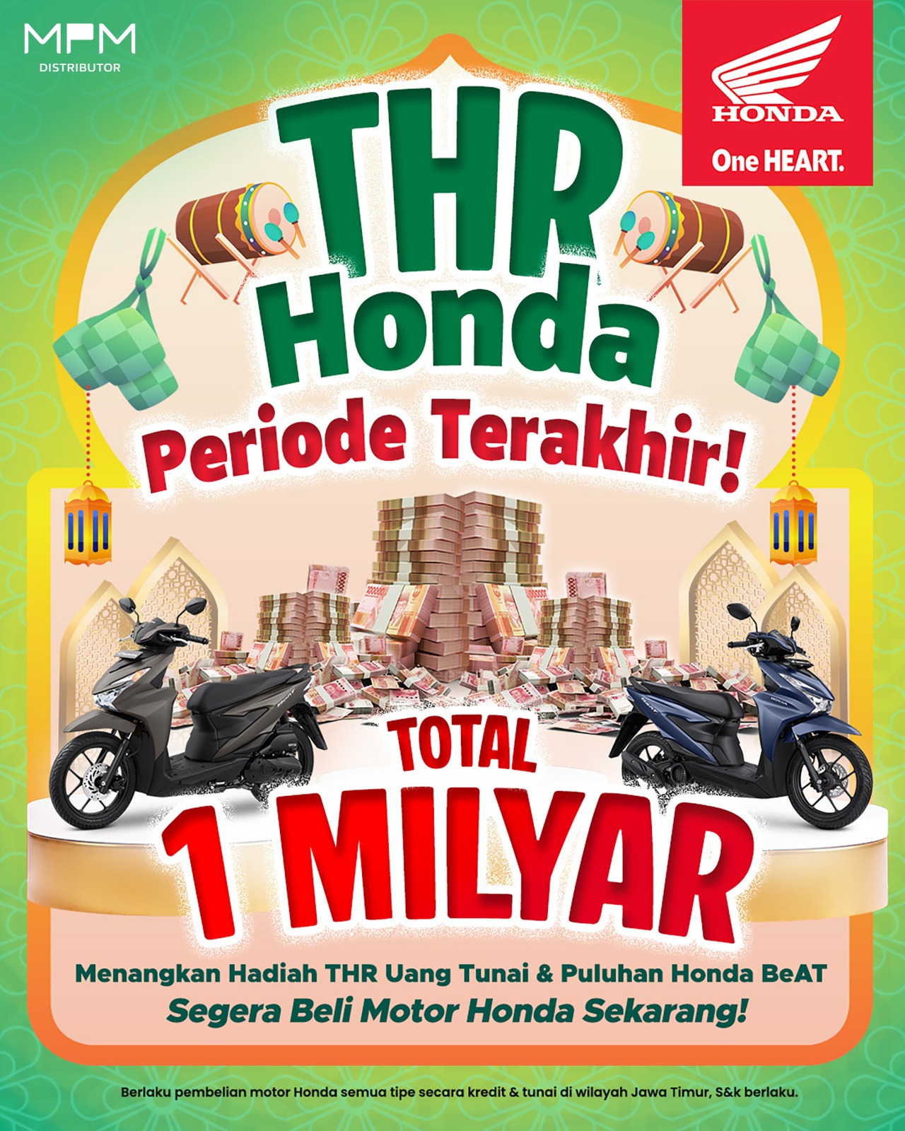 THR Cair Lebih Awal! Periode Terakhir Undian 1 Milyar Honda ✨🕌